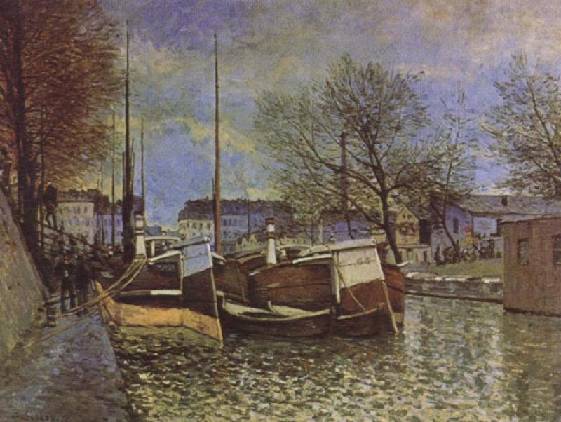 Alfred Sisley Saint-Martin Canal in Paris china oil painting image